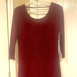 Worn once. Sparkly cotton/spandex dress. Great for the holidays! Size Medium